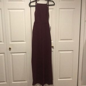 Burgundy jumpsuit